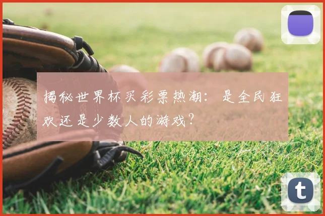 揭秘世界杯买彩票热潮：是全民狂欢还是少数人的游戏？